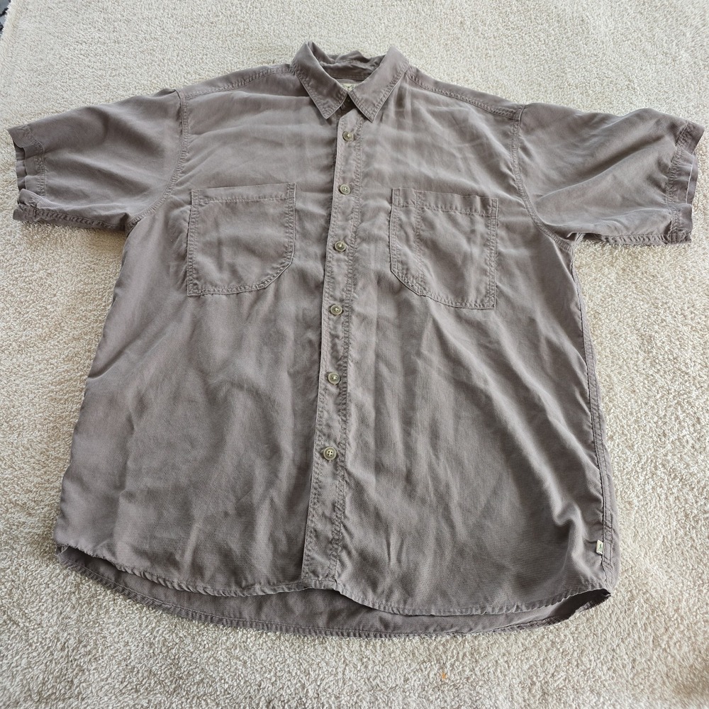 Royal‎ Robbins Men's Short Sleeve Button-up Shirt 100% Tencel Lightweight Sz XL